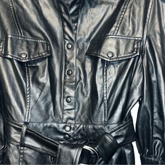 Fashion Nova Black Faux Leather Dress - Picture 9 of 9